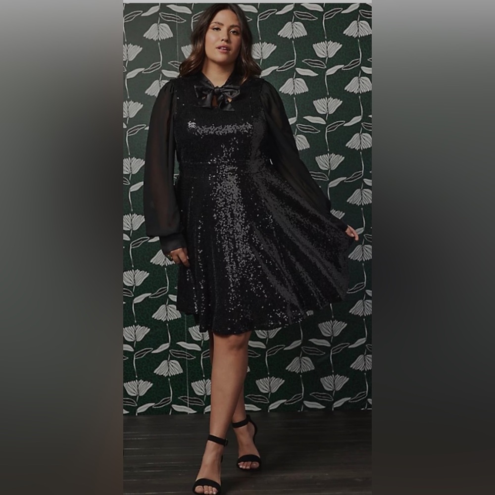 Torrid sparkly black party dress